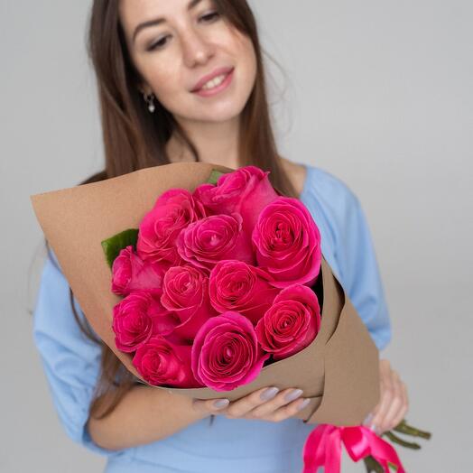 11 pink roses in craft