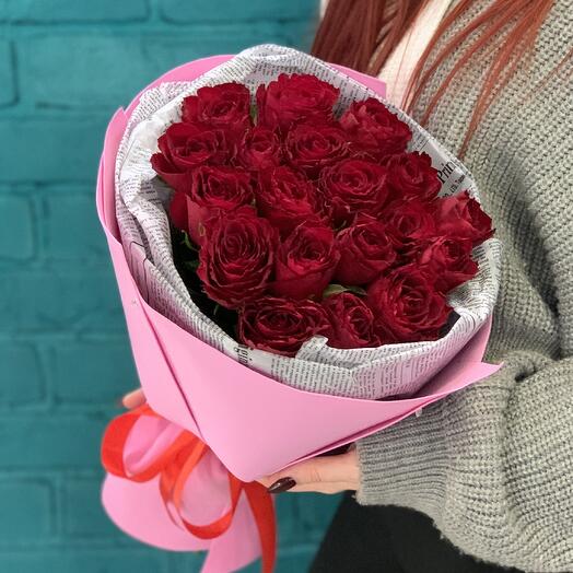 Ramo de 15 rosas rojas