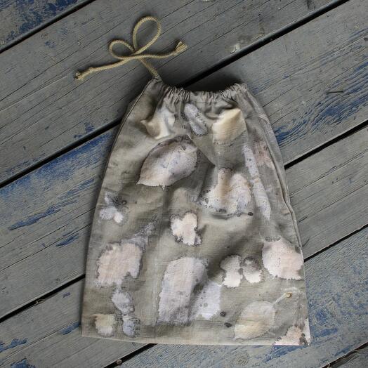 Эко-мешочек в технике экопринт