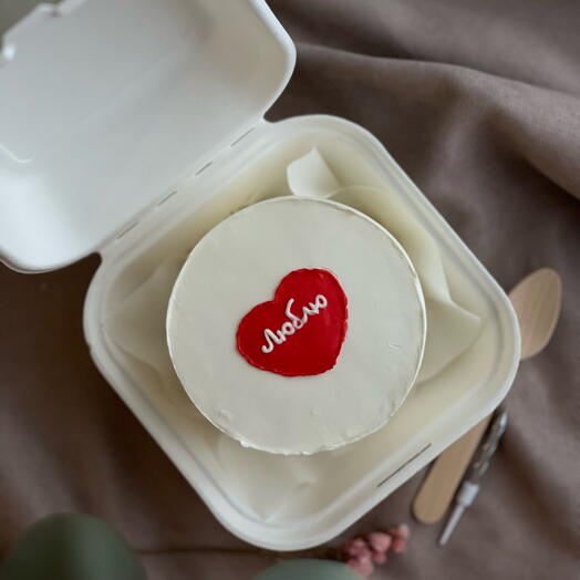 Бенто торт «люблю». Любимой жене/мужу. 14 февраля