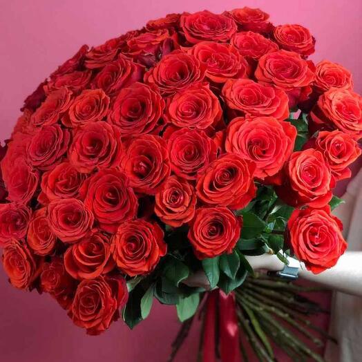 🌹 Букет от Flowersgift из 51 красной розы ▪️ 40