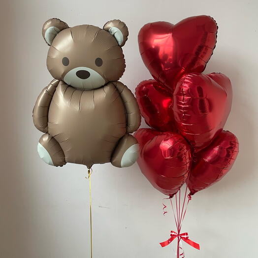 Мишка и  сердца