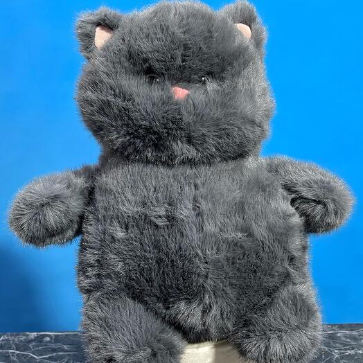 Soft toy grey pot-bellied Cat