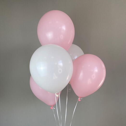 Pink-white balloons