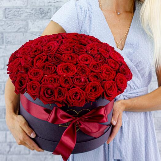 51 Красная роза в коробке