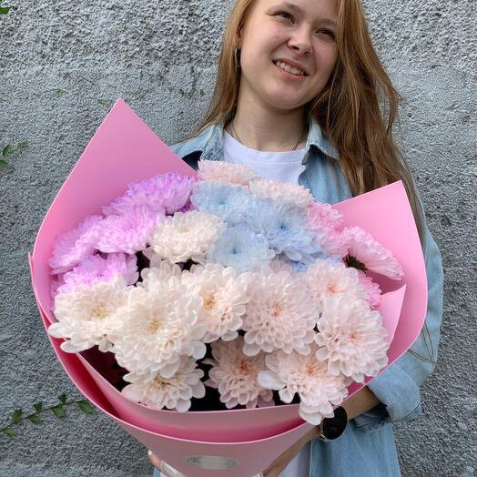 Букет из 7 кустовых хризантем