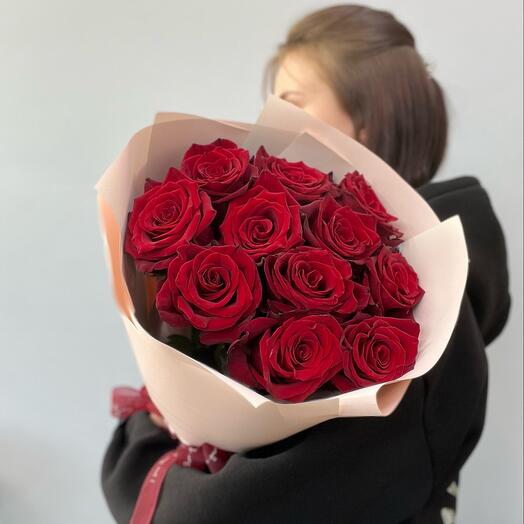 Моно из 11 красных роз