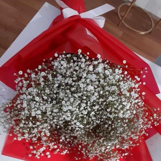 A bunch of white gypsophila