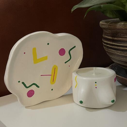 Свеча с ароматом «сибирская облепиха» ·K12·