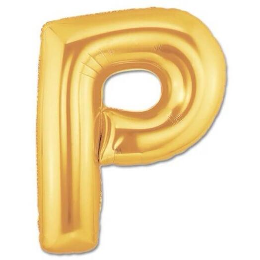 Letter P Golden Foil Balloon