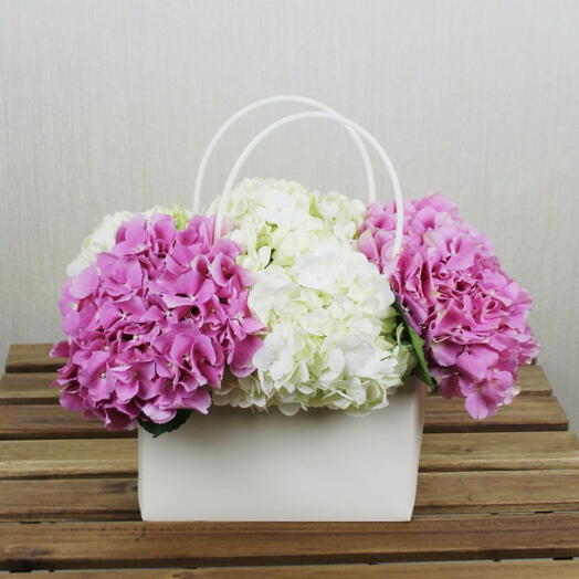 Pink White Hydrangea Bag