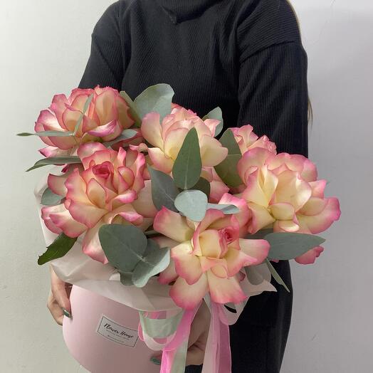 Кружевные французские розы в коробке 💖