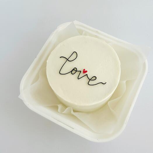 Бенто торт "Love" на 14 февраля, на день влюбленных, торт девушке, парню, любимой, любимому