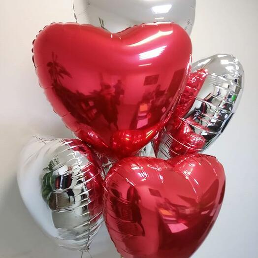 Сет из 5 шаров "Сердце"