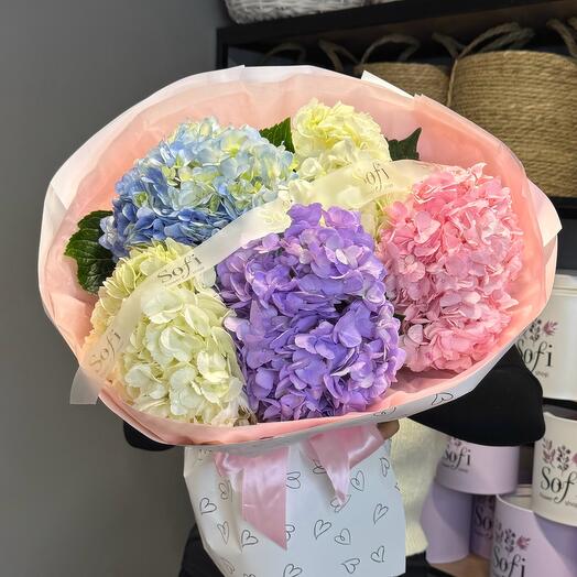 Моно букет из гортензии