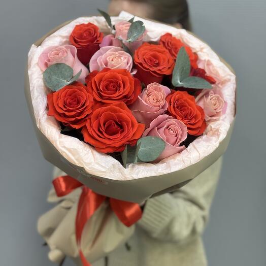 Микс из 15 роз