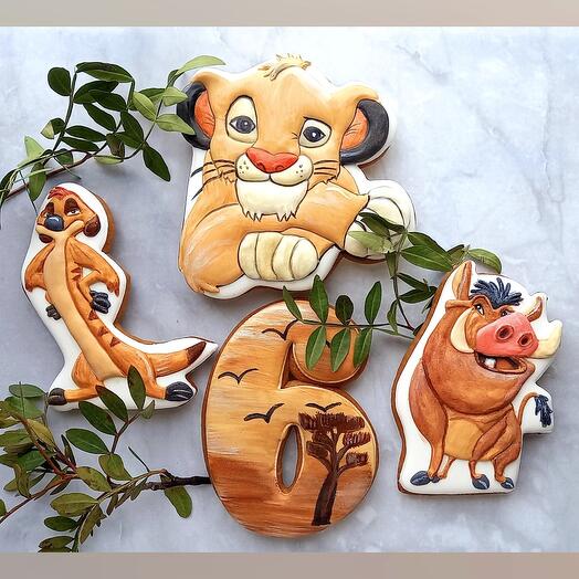 Набор пряников ручная роспись "король лев"