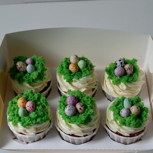 Cupcakes de 6 piezas para Pascua