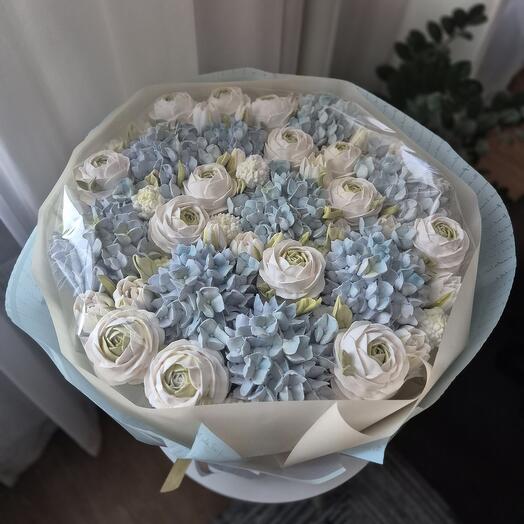 Зефирный букет из яблочного пюре