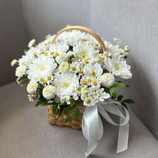 Cesta de crisantemos