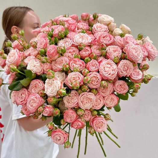 Моно букет Premium роз сорта мадам бомбастик 🌸