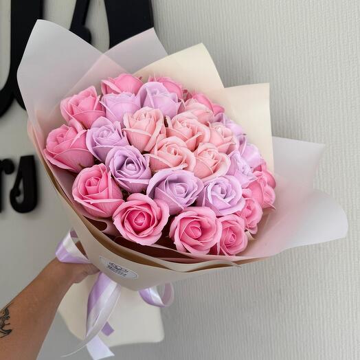 Букет 27 мыльных роз