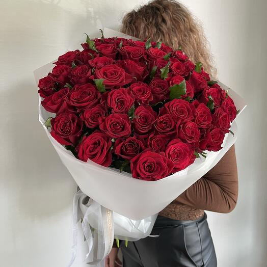 «Королева сердца» ️ моно букет 51 Роза