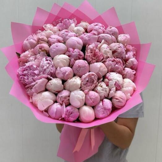 Пионы букет 51