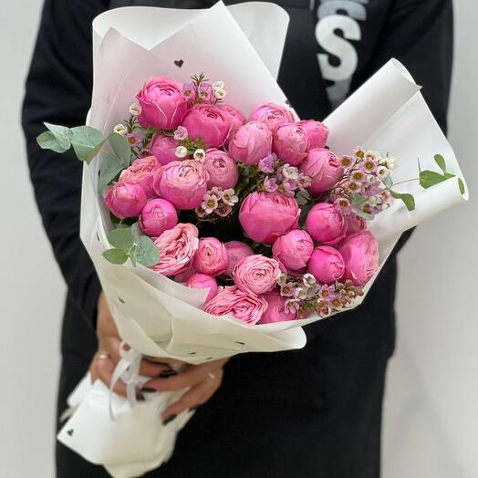 Монобукет кустовой Пионовидной Розы 102💖