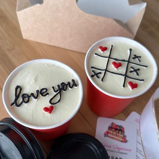 Торт в стакане / Cake to go love you