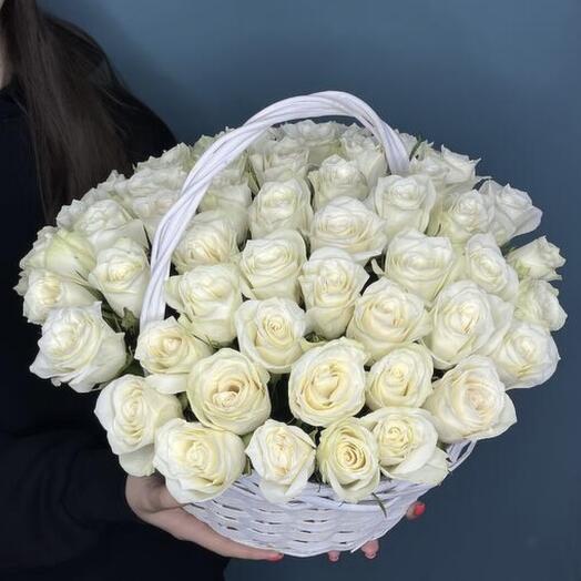 Корзина 51 белая Роза
