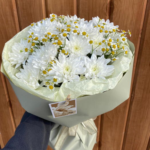 Нежный букет с ромашкой🤍🌸
