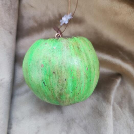 Елочная игрушка Яблоко зелёное Кутузовец