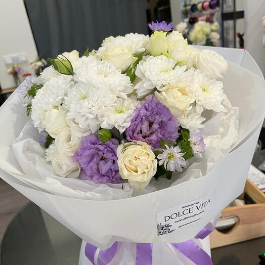 Buquê  roxo- branco 💓