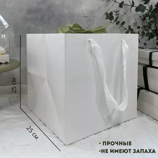 Подарочный пакет для переноски с квадратным дном
