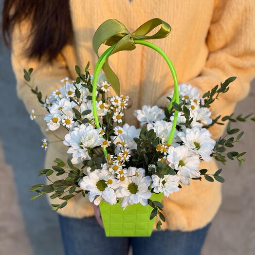 Сумка с ромашками и танацетумом