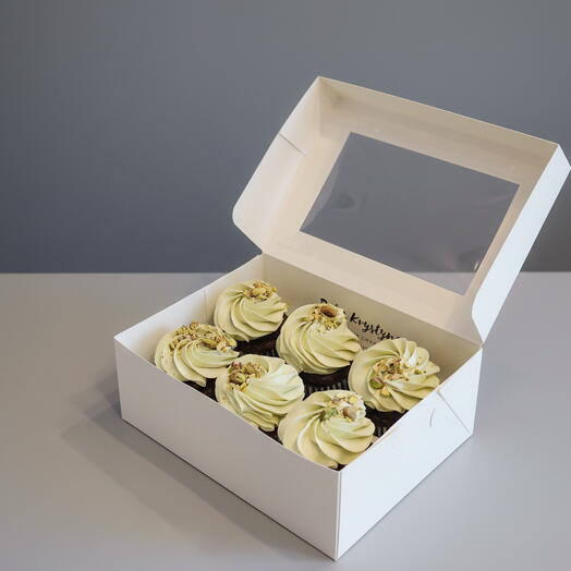 Box of Pistachio Cupcakes (6 units)