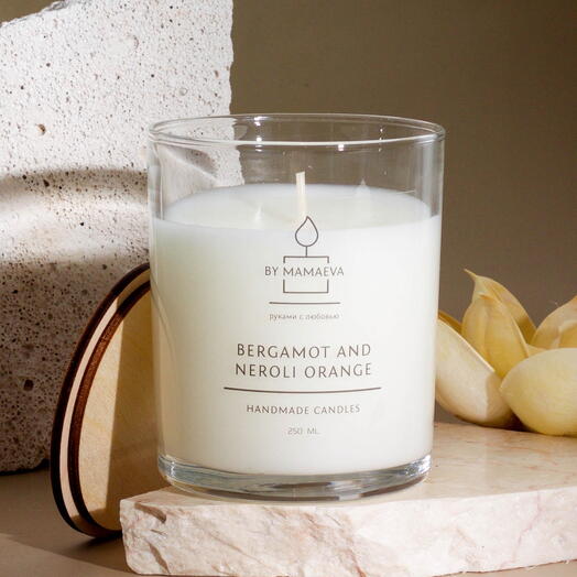 TOP! Ароматическая эко свеча BERGAMOT NEROLI ORANGE 250 мл