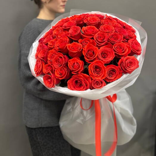 Букет из 51 розы «вдохновение»