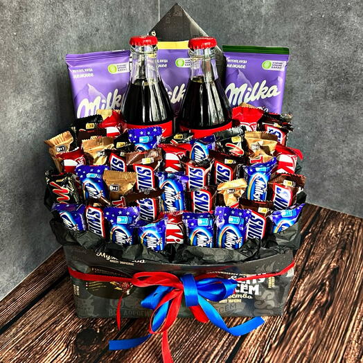 Съедобный букет из конфет