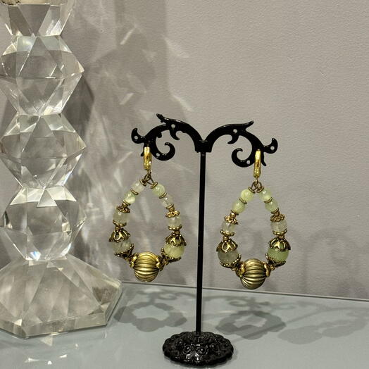Серьги «GOCCIA - PREHNITE»
