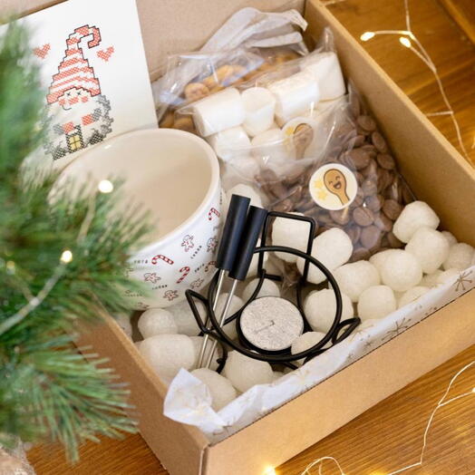 Новогодний подарочный набор для фондю «Тёплая традиция»