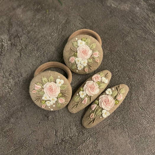 Набор украшений для волос ручная работа ЛОТОС