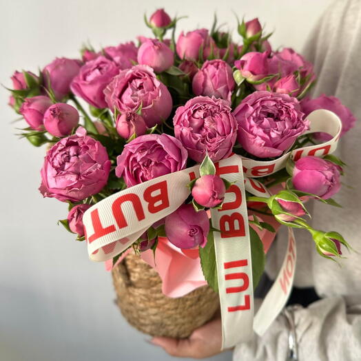 Композиция "Кустовые розы Misty Bubbles", размер XS