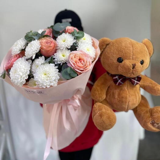 Букет «Объятия Мишкиного Мира»