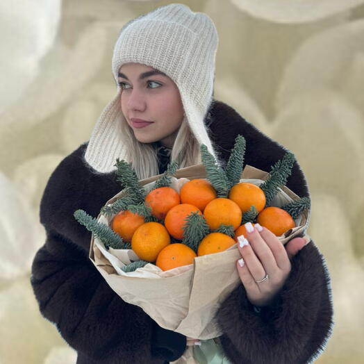 🍊🍊 Трендовый букет с нобилисом и мандаринами 🍊