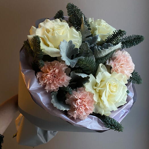 «Вальс Анастасии» (французская Роза,диантус,цинерария,нобилис)