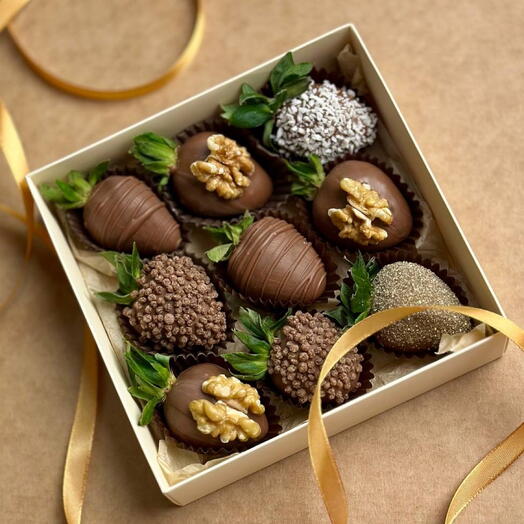 Set of chocolate-covered strawberries, 16pcs