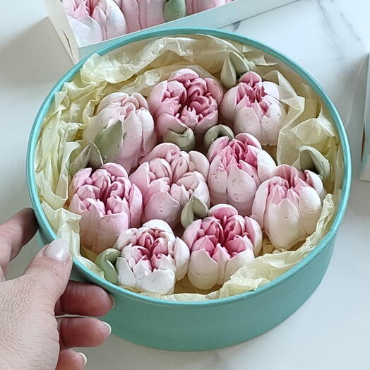 Тюльпаны из зефира комплимент