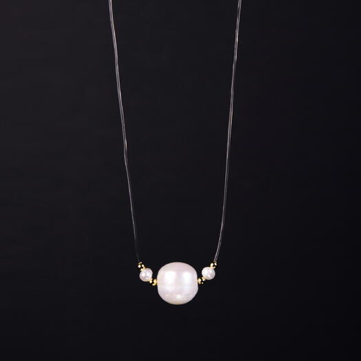 Чокер ожерелье Ива Белый жемчуг культивированный 14K 40 см (CHO1034)